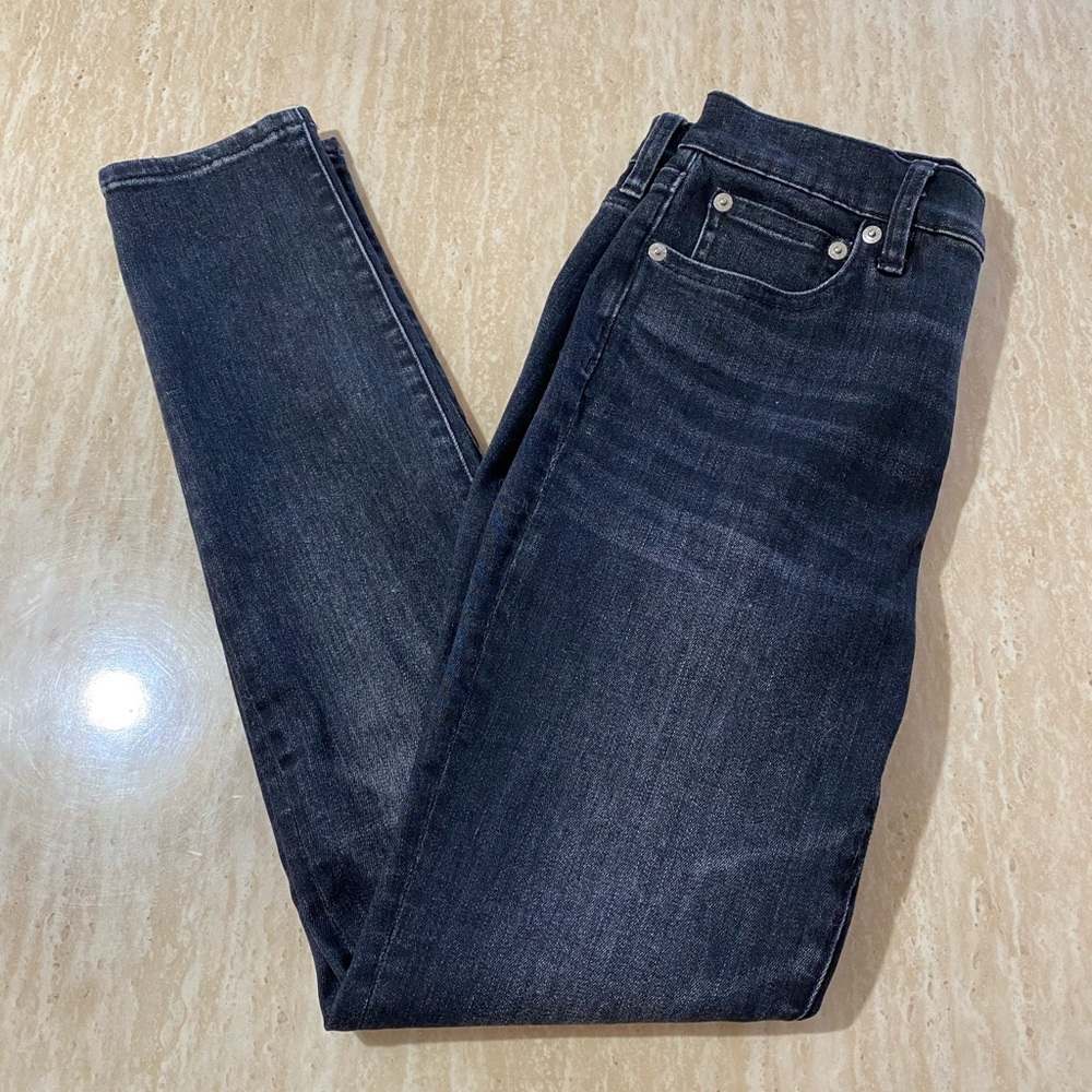 J. Crew 9” black high-rise jeans